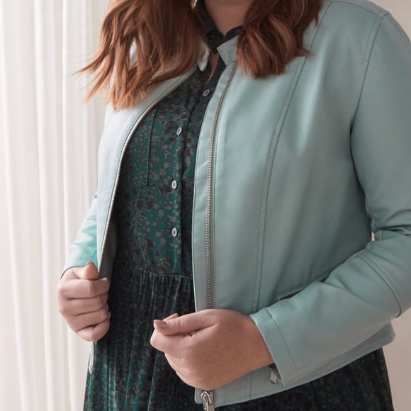 NWT, Addition Elle Vegan Leather Jacket, 4X - Picture 2 of 8